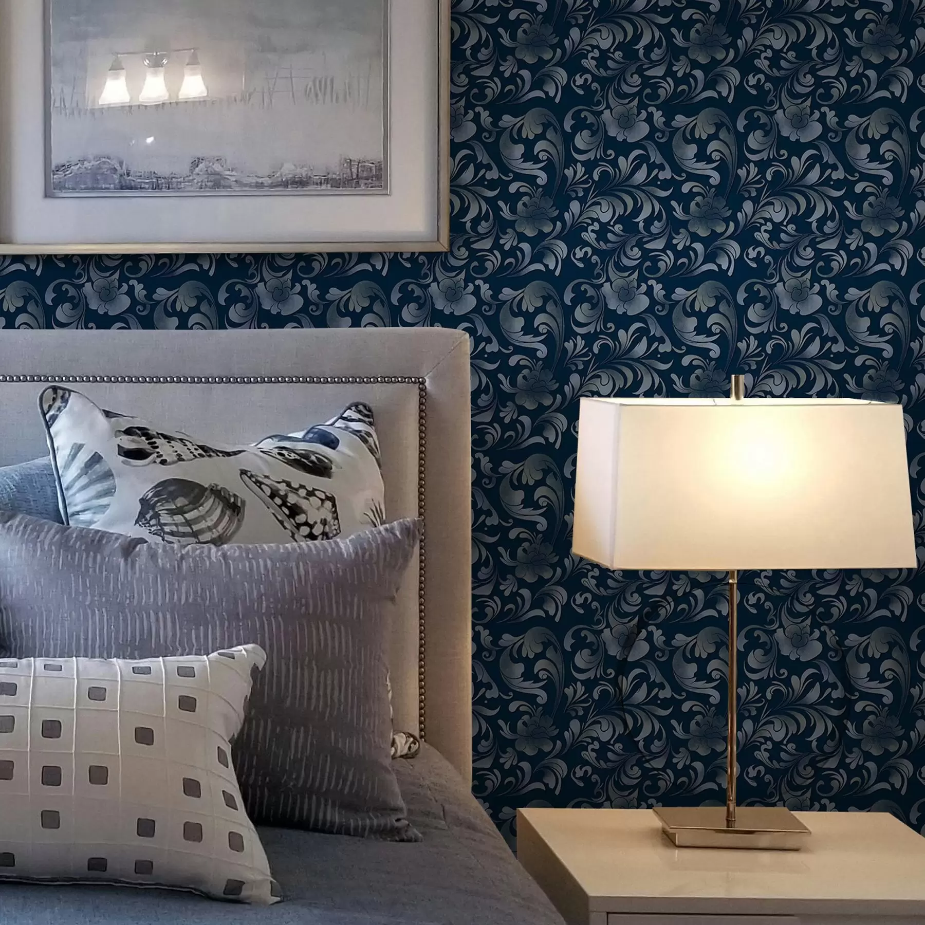 carta da parati Motivi leggeri su sfondo blu nr. a00084v1