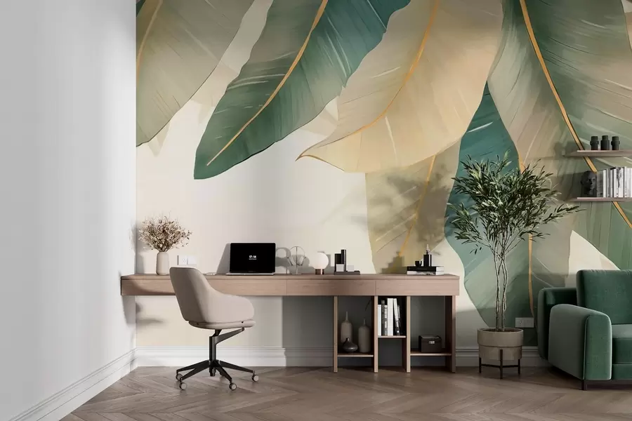 Carta da parati Tropici della Foresta Foglie tropicali verdi n. w03433