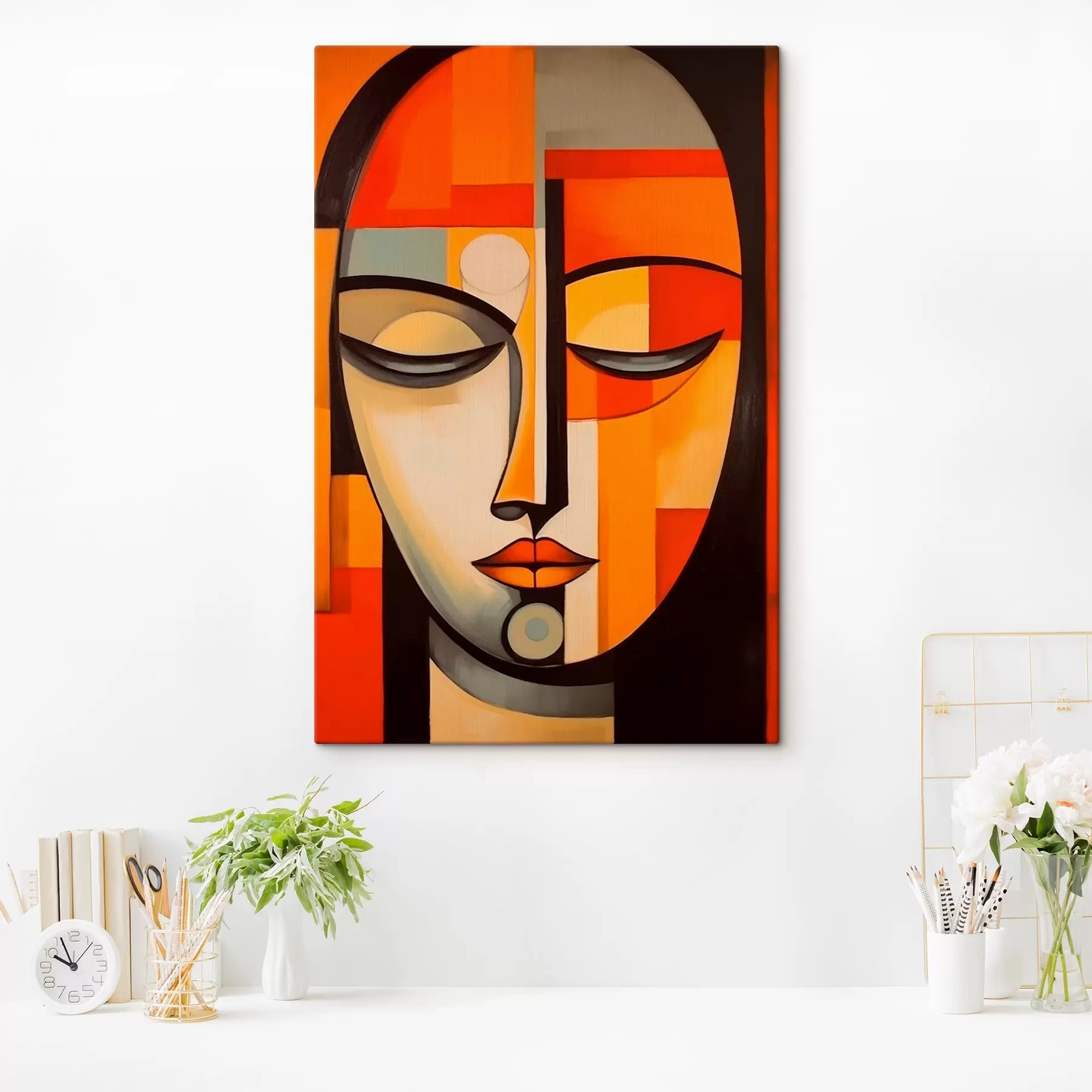 carta da parati Ritratto geometrico in stile modernista nr. s43412