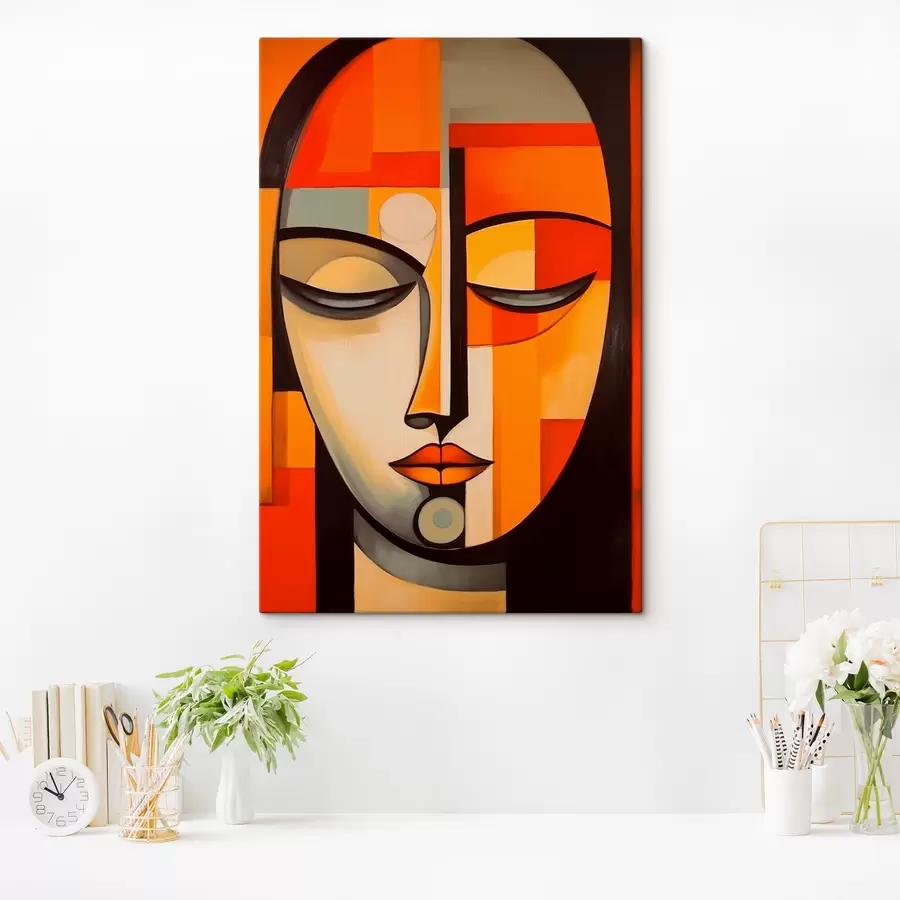 carta da parati Ritratto geometrico in stile modernista nr. s43412