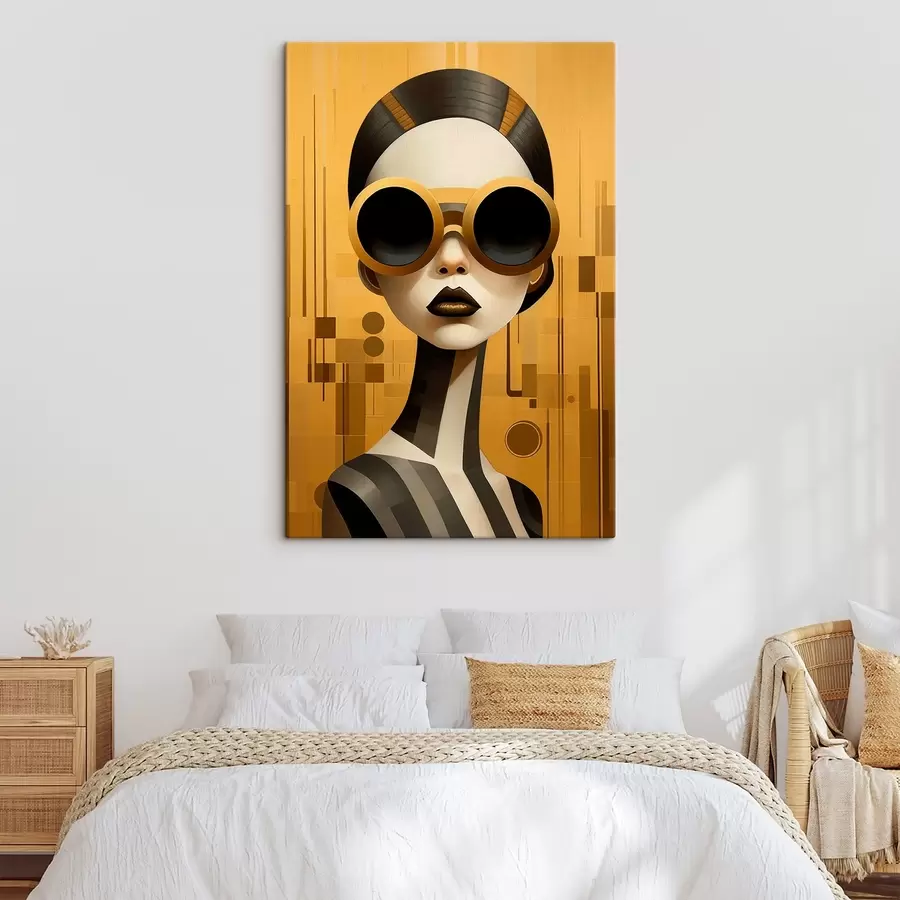 carta da parati Ritratto femminile decorativo in stile retrò nr. s43415