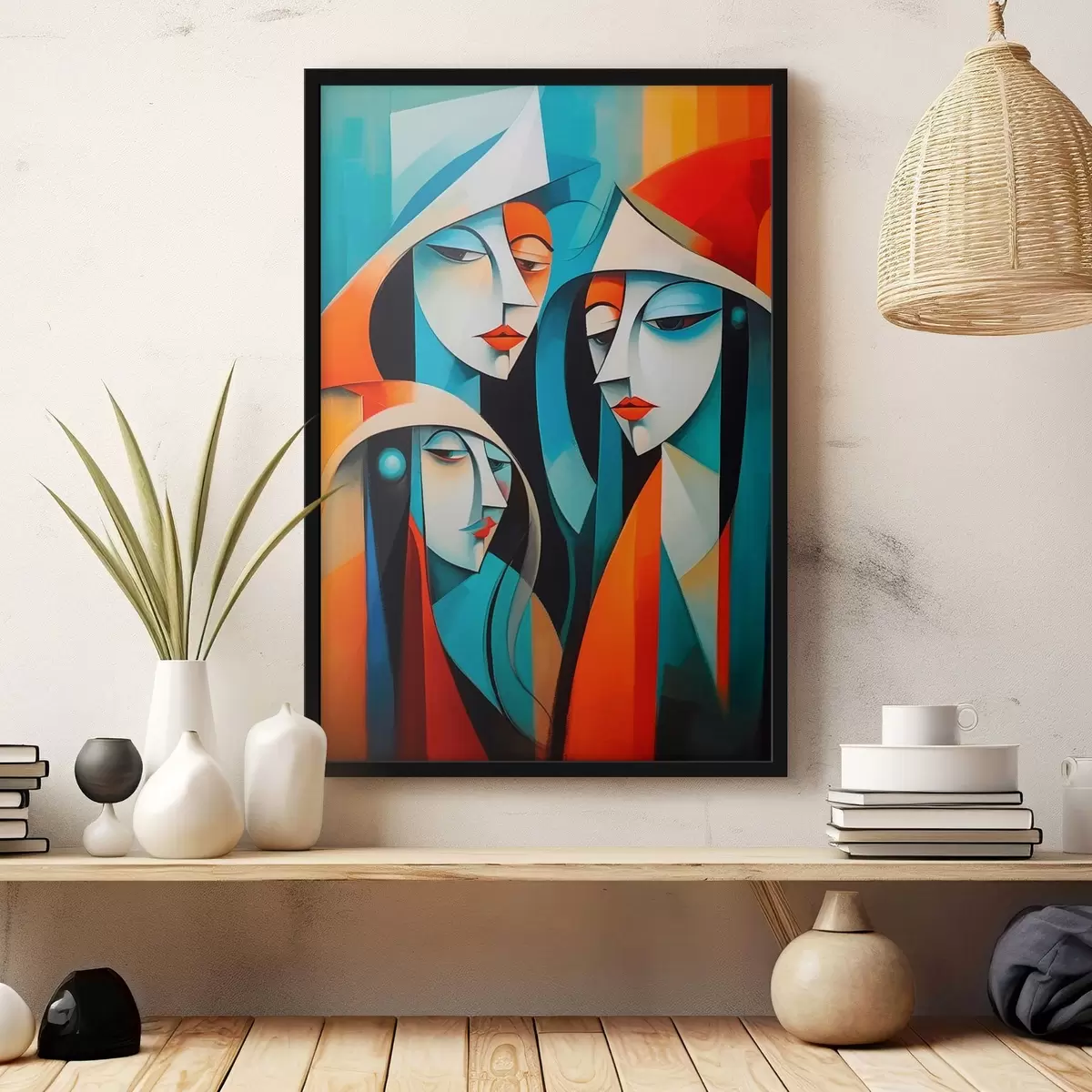 Poster Immagine astratta di ritratti femminili f43411