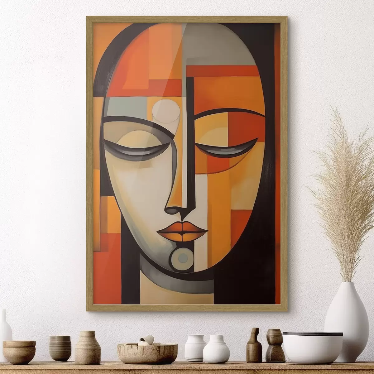 Poster Ritratto geometrico in stile modernista f43412