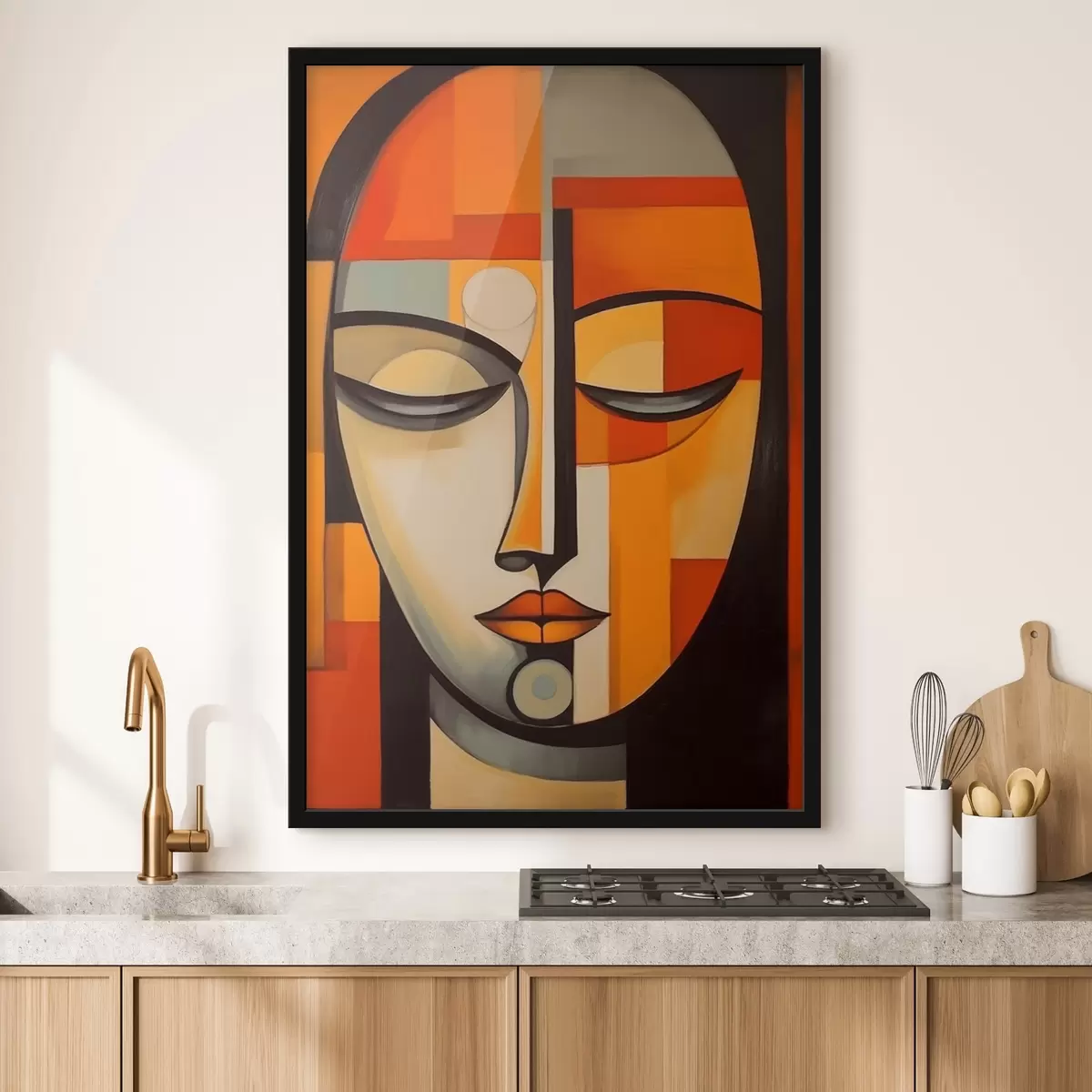 Poster Ritratto geometrico in stile modernista f43412