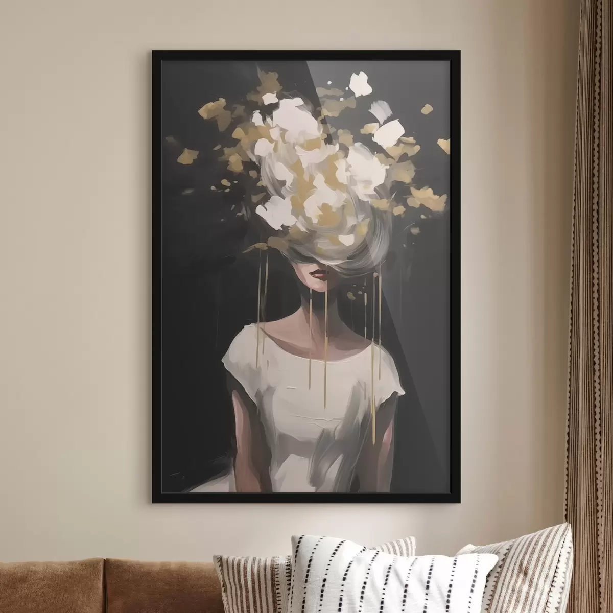 Poster Immagine astratta di silhouette femminile f43418