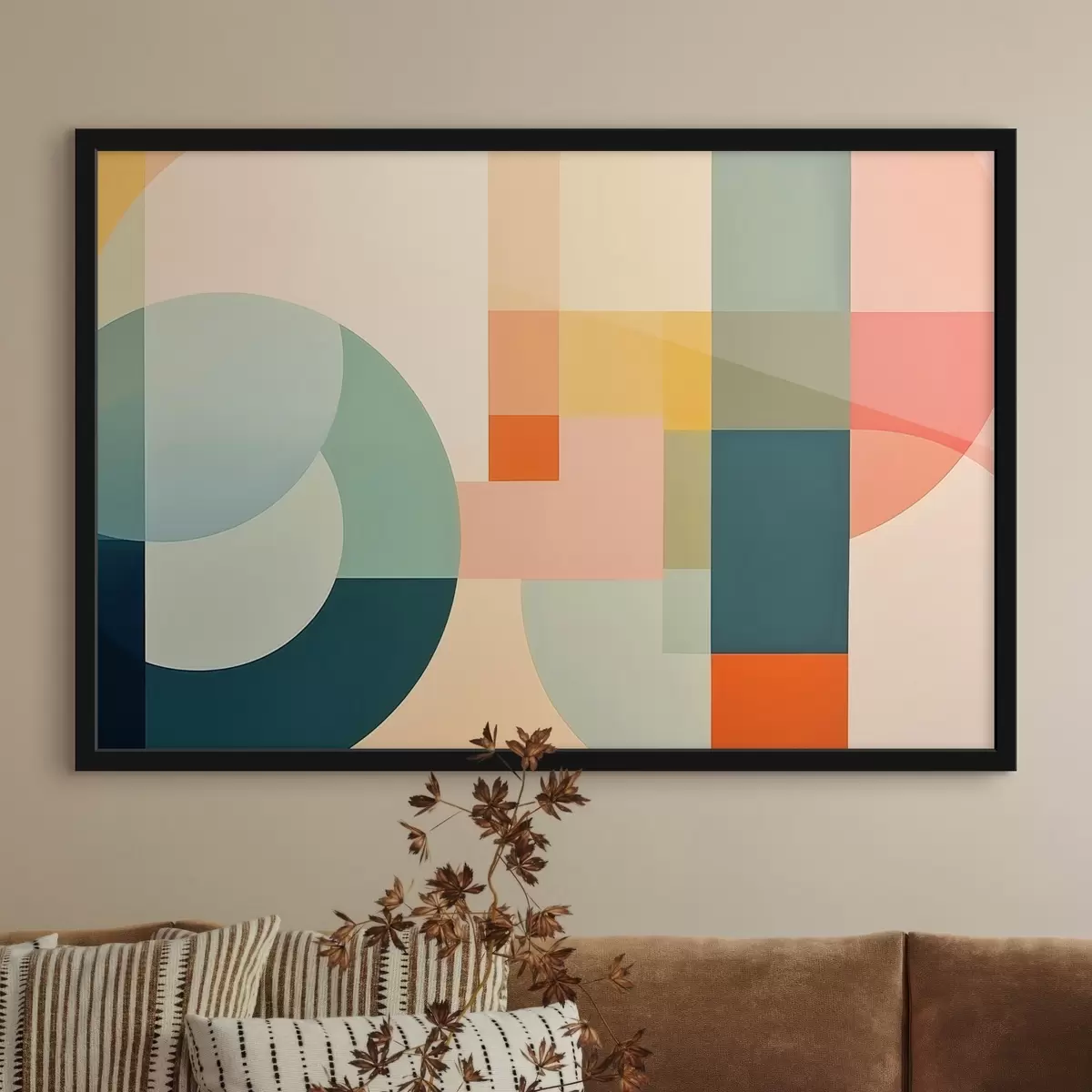 Poster Composizione di colori in stile Art Nouveau f43421
