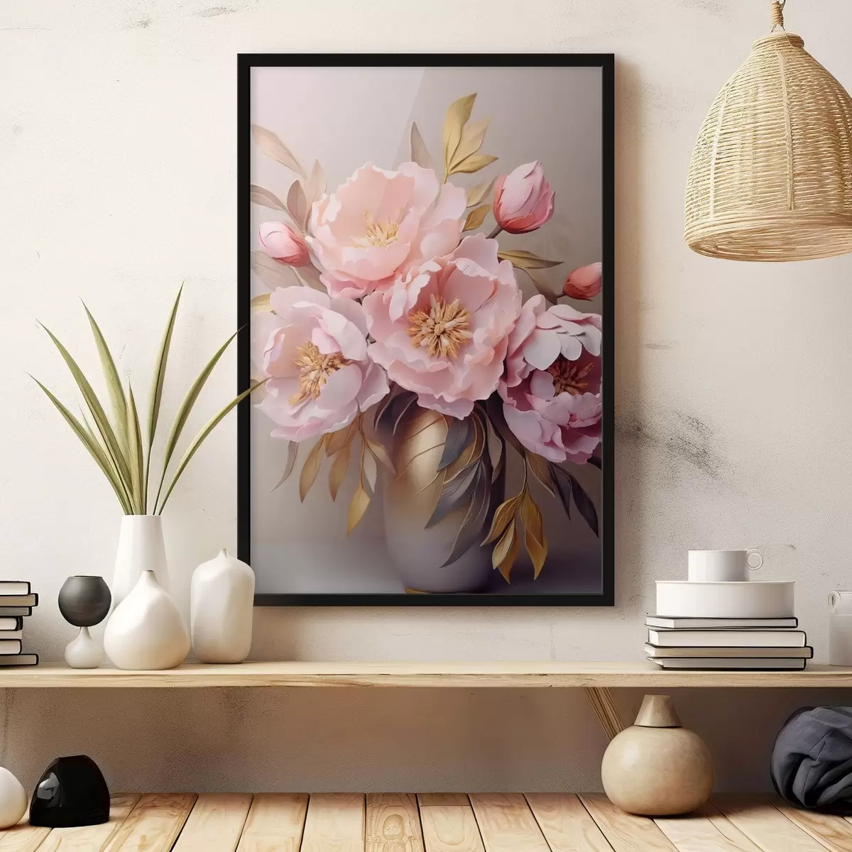 Poster Vaso con peonie f43422