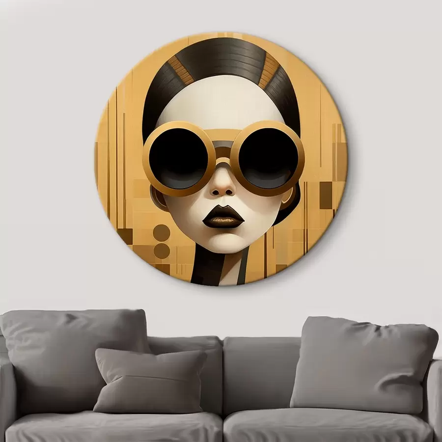 carta da parati Ritratto femminile decorativo in stile retrò nr. r43415