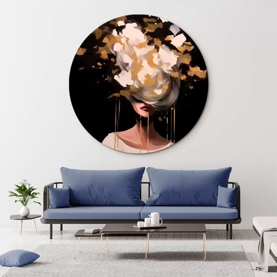 carta da parati Immagine astratta di silhouette femminile nr. r43418