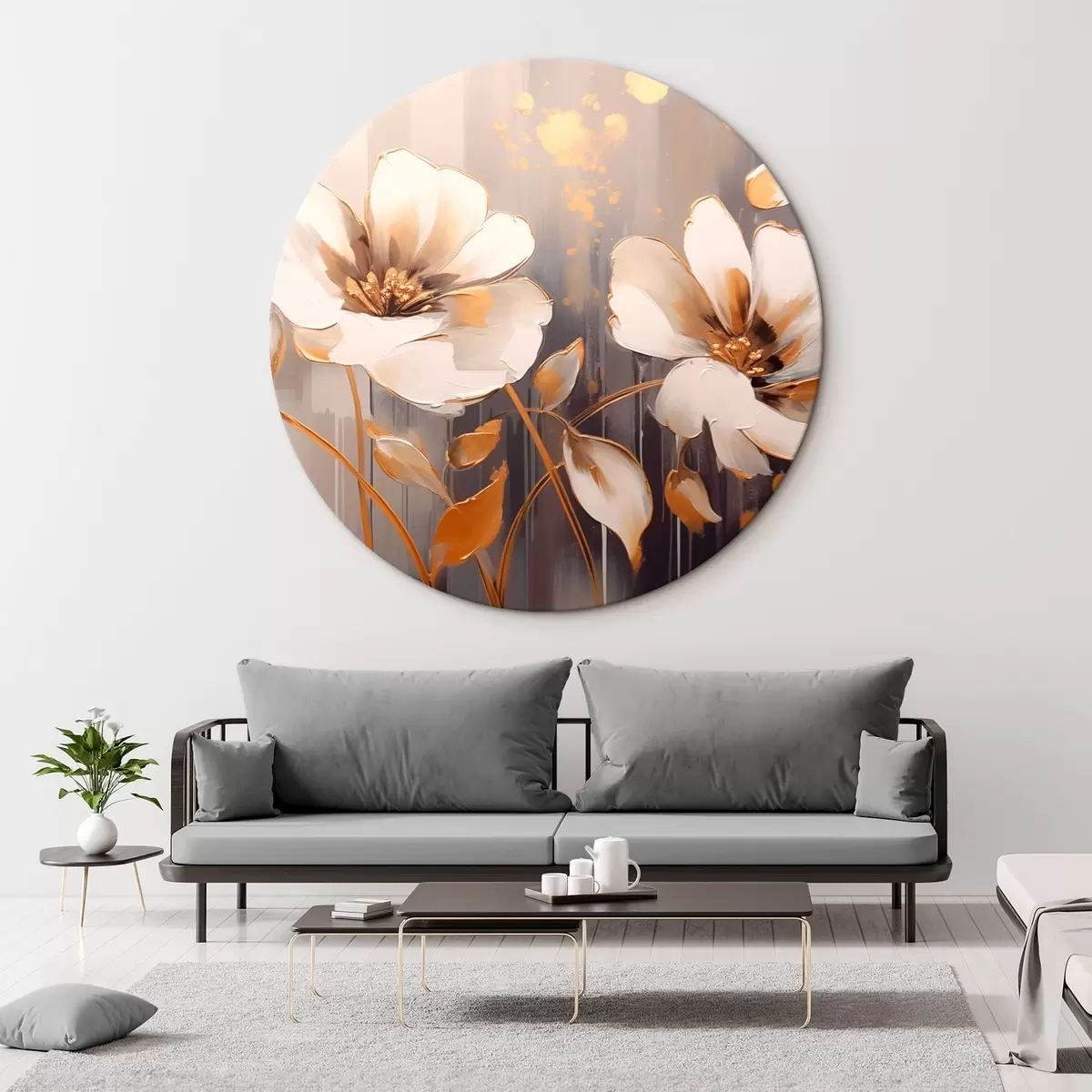 Quadri rotondi Fiori r43423
