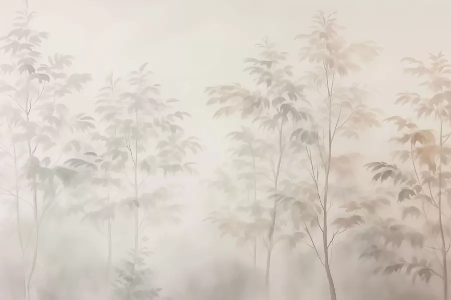 carta da parati Imitazione alberi acquerello colori caldi nr. w03474