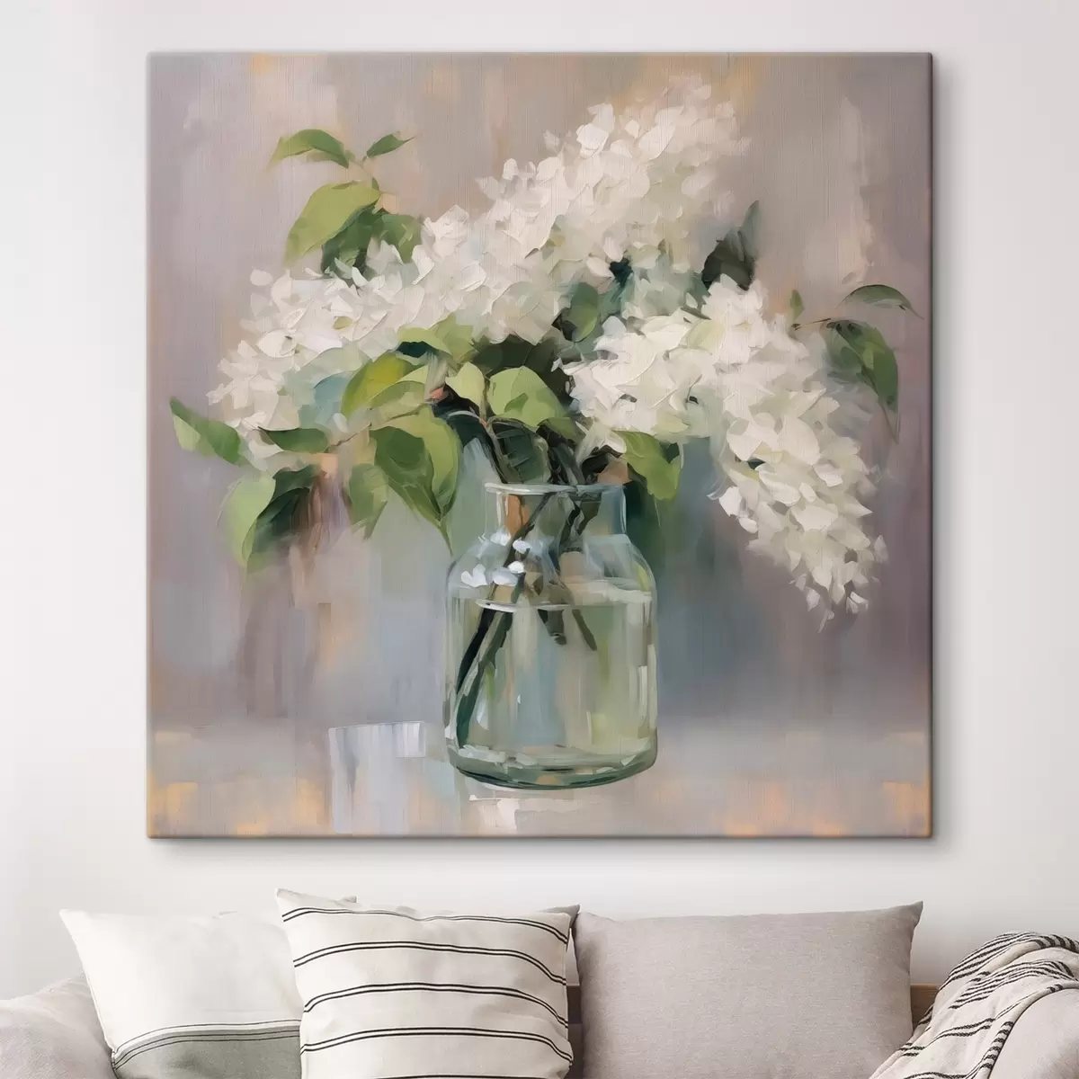 carta da parati Lillà bianco in vaso imitazione di un quadro nr. s43439