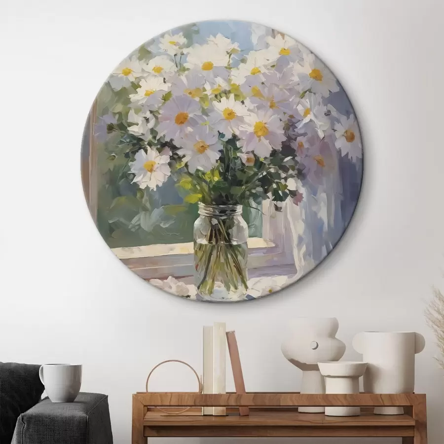 carta da parati Margherite in un vaso imitazione di un dipinto nr. r43434