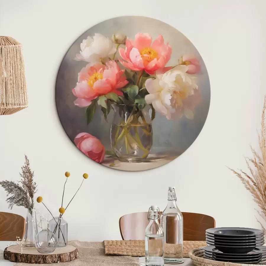 carta da parati Imitazione delle peonie in vaso nr. r43438