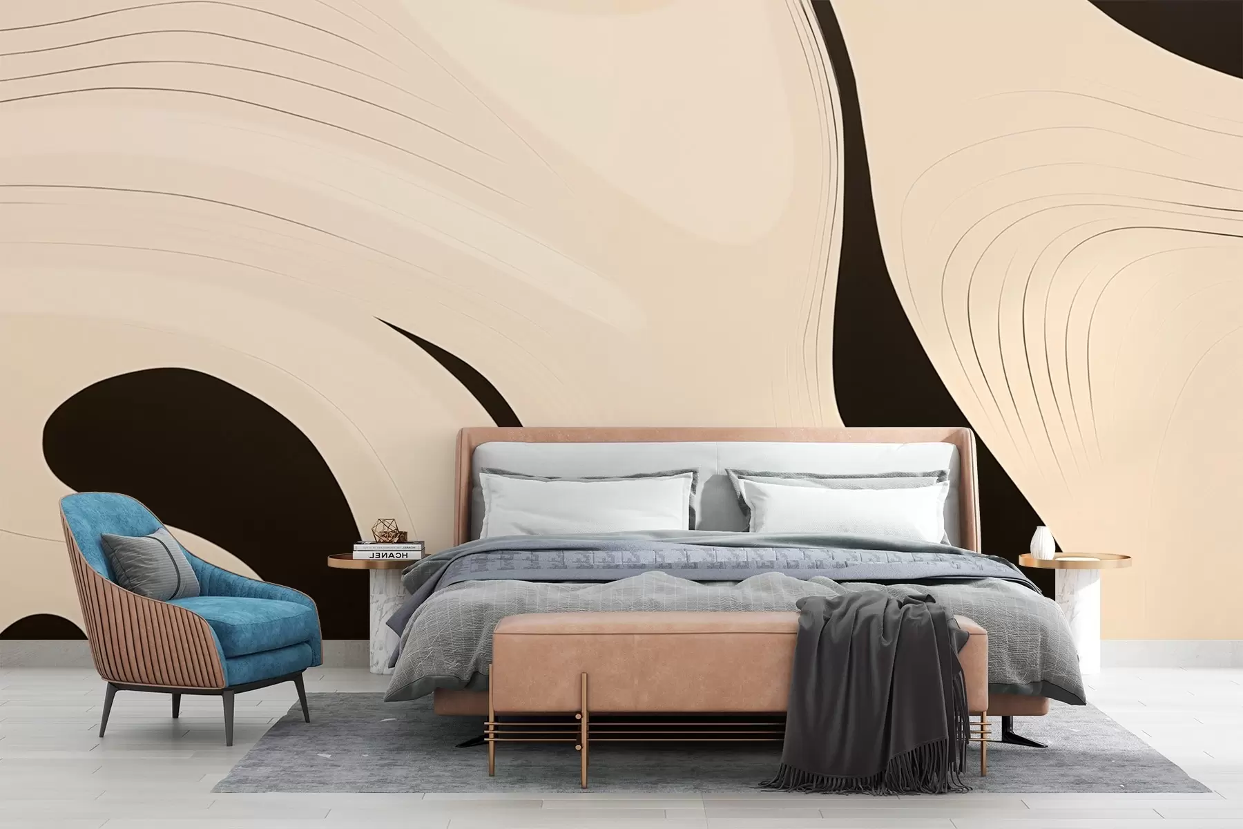 carta da parati Struttura grafica astratta in stile minimalista nr. w03515