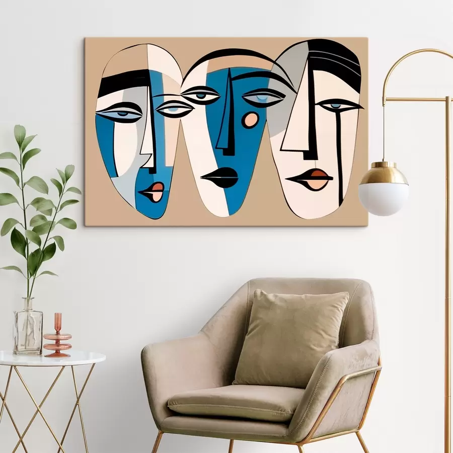 carta da parati Ritratto astratto di un gatto in stile geometrico nr. s43526