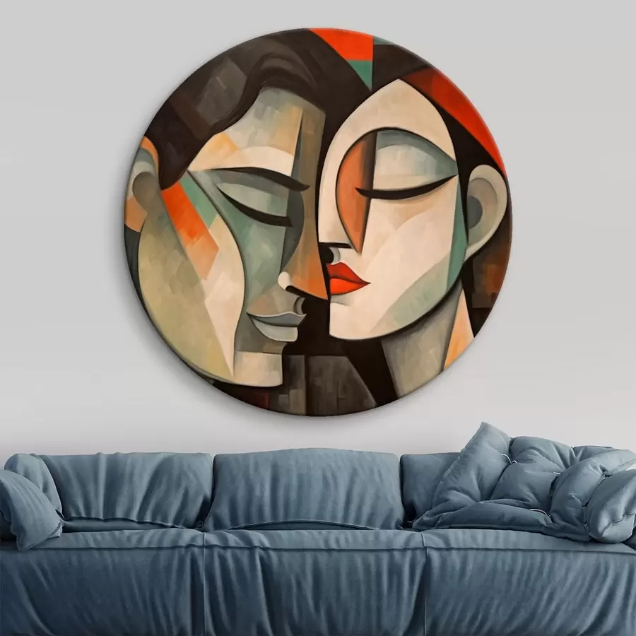 carta da parati Ritratto astratto di donna dai colori caldi nr. r43524