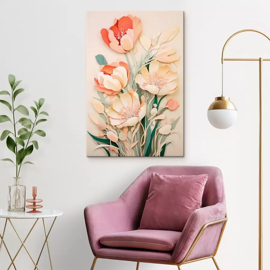 carta da parati Delicati fiori di carta nr. s43568