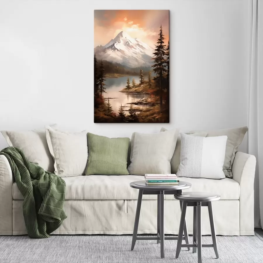 carta da parati Vista sulla natura delle montagne e del fiume nr. s43543