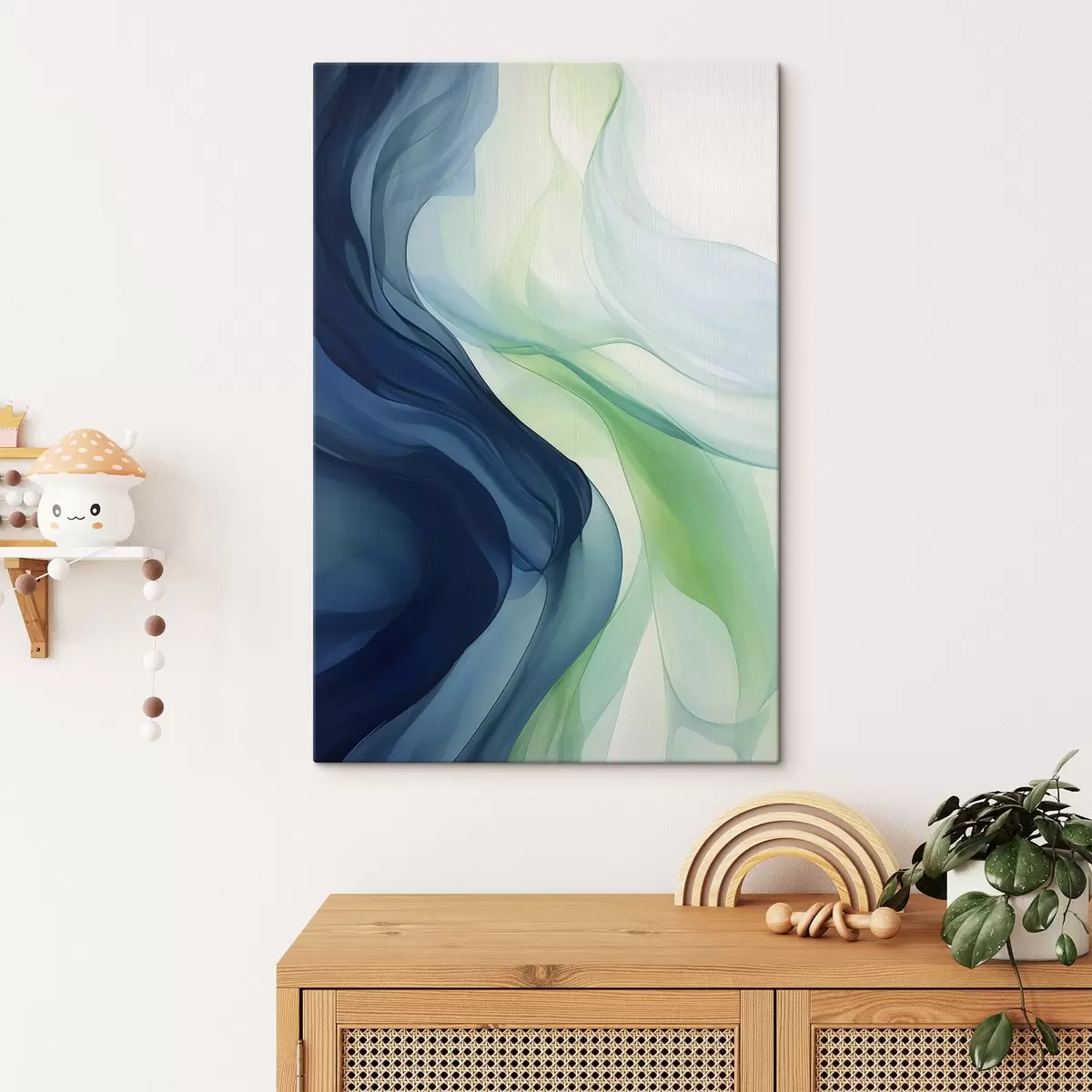 carta da parati Macchie colorate nei colori verde e blu nr. s43580