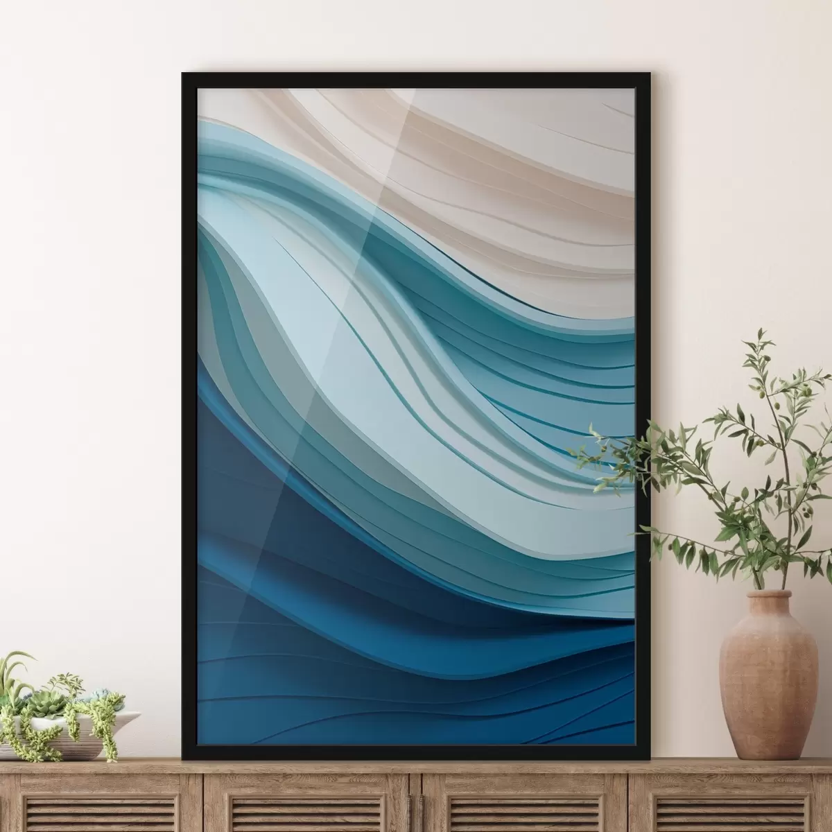 Poster Onde di colore delicate f43582