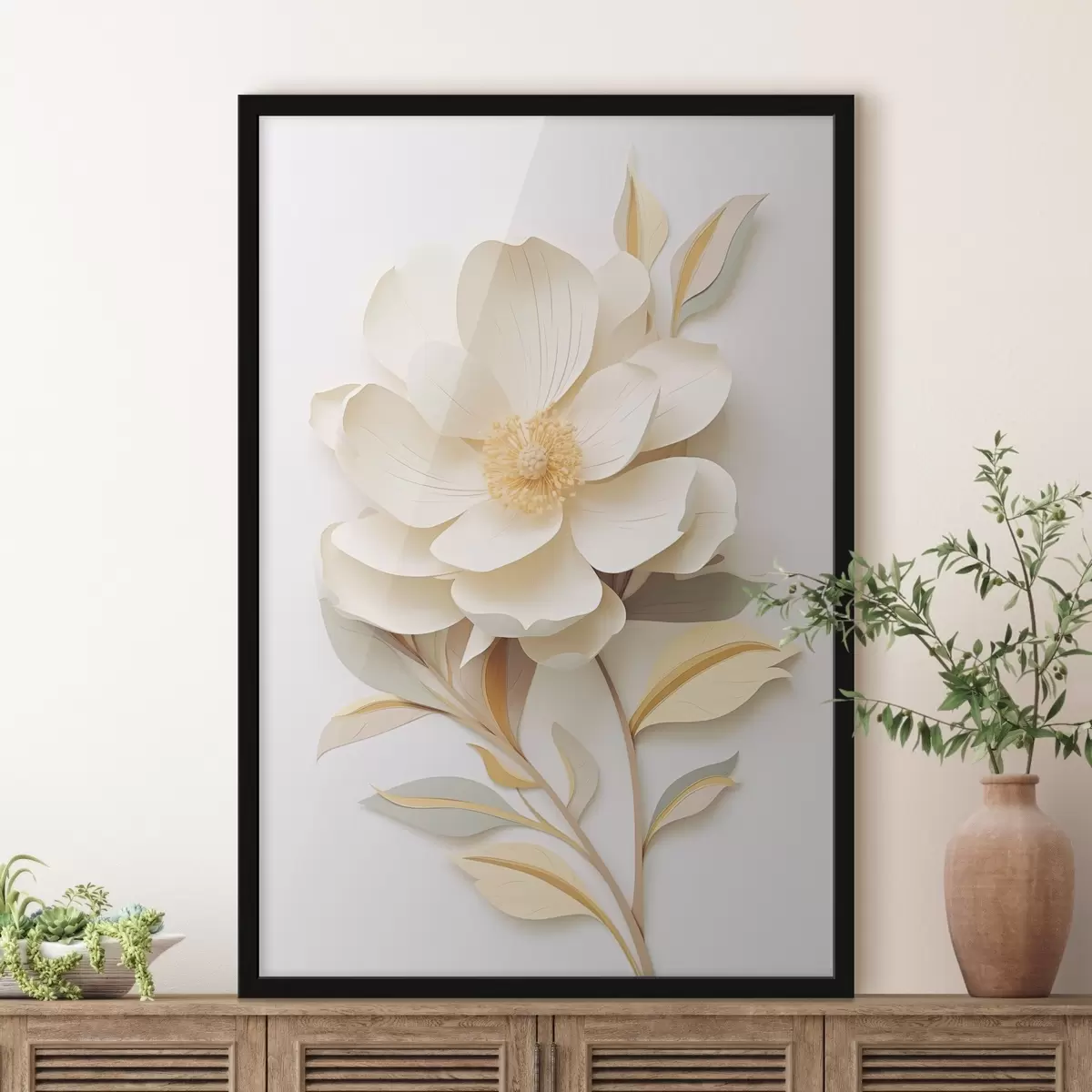 Poster Fiore di carta elegante f43569