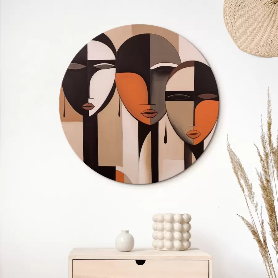 carta da parati Volti astratti dai colori armoniosi nr. r43525