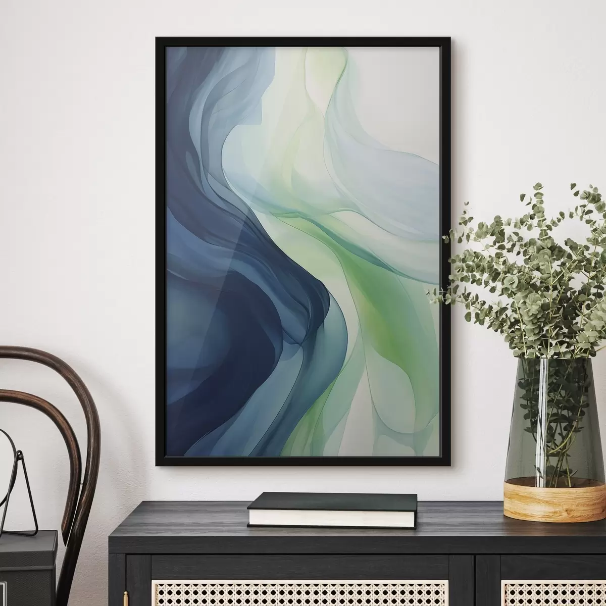 Poster Macchie colorate nei colori verde e blu f43580