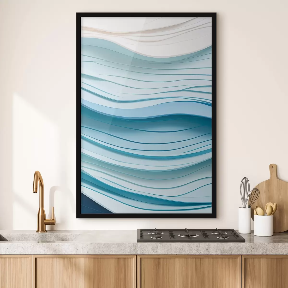 Poster Onde di colore delicate f43584