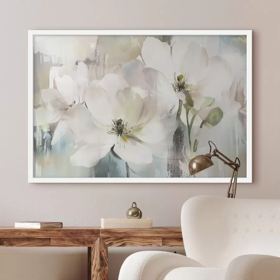 carta da parati Pausa di fiori bianchi nr. f43903
