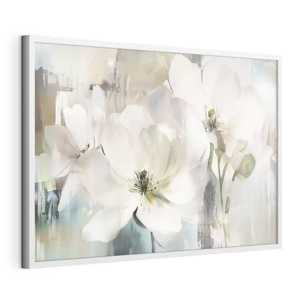 Poster Pausa di fiori bianchi f43903