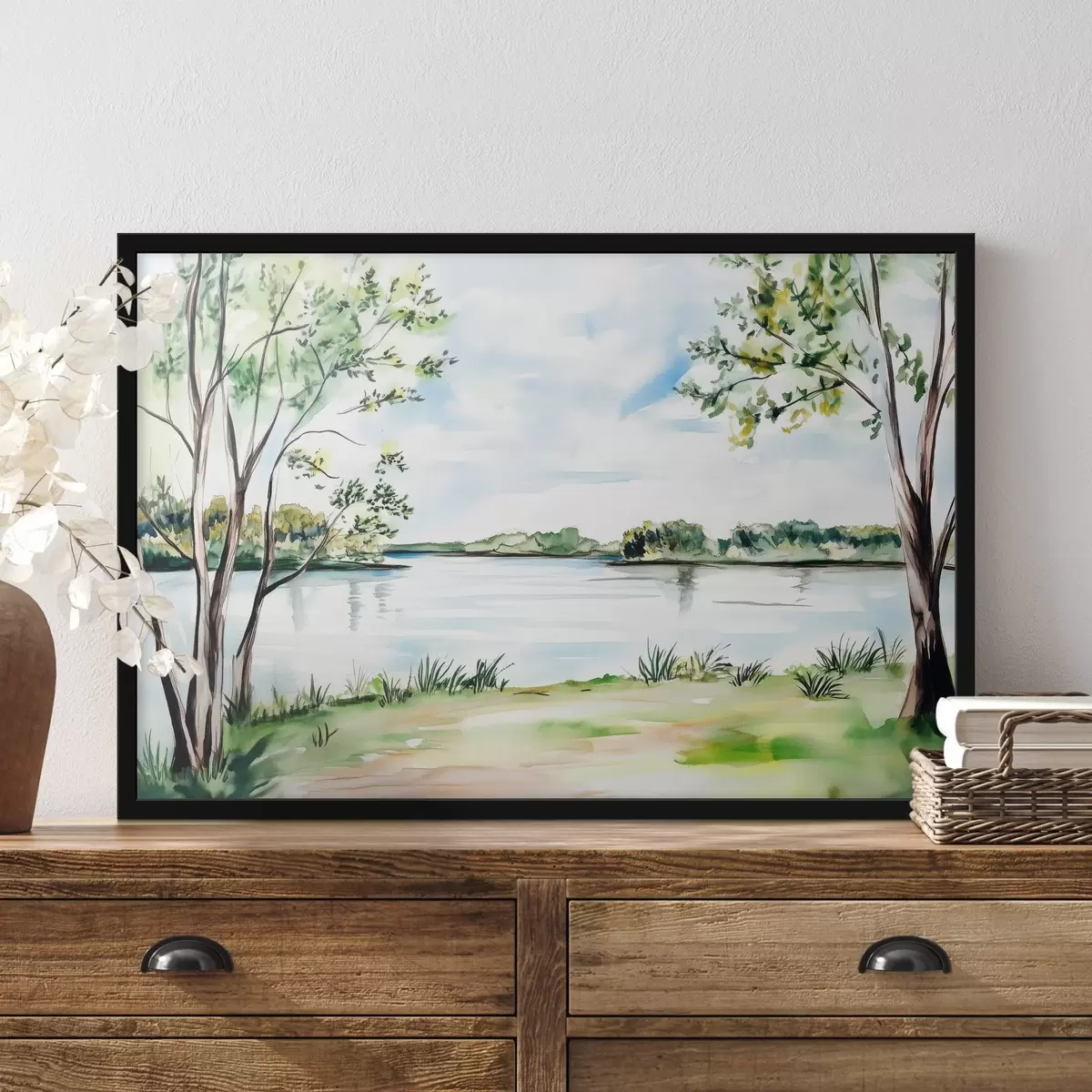 Poster Alberi in riva al lago f43921