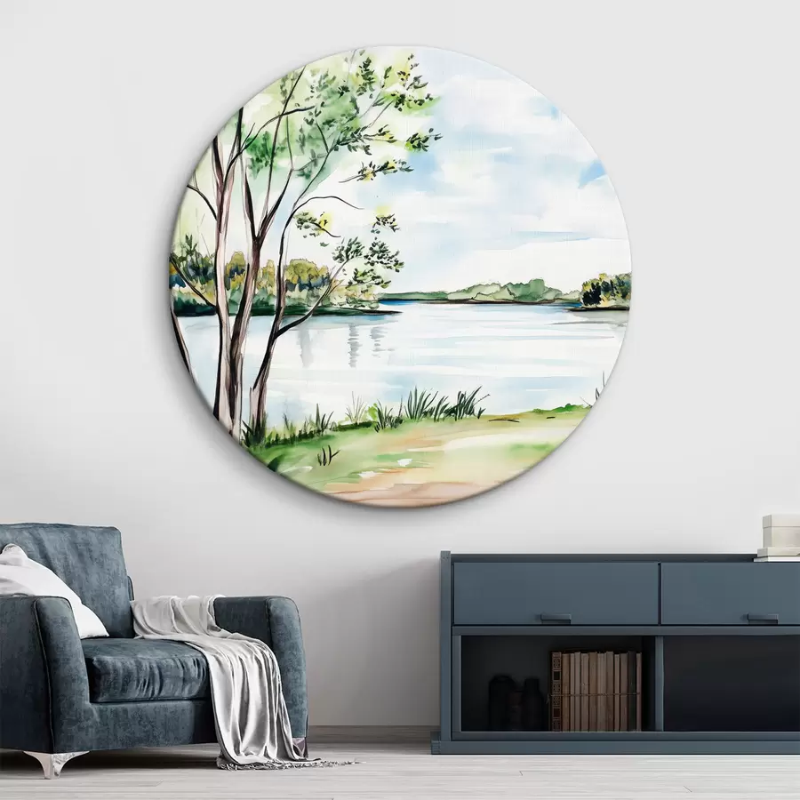 carta da parati Alberi in riva al lago nr. r43921