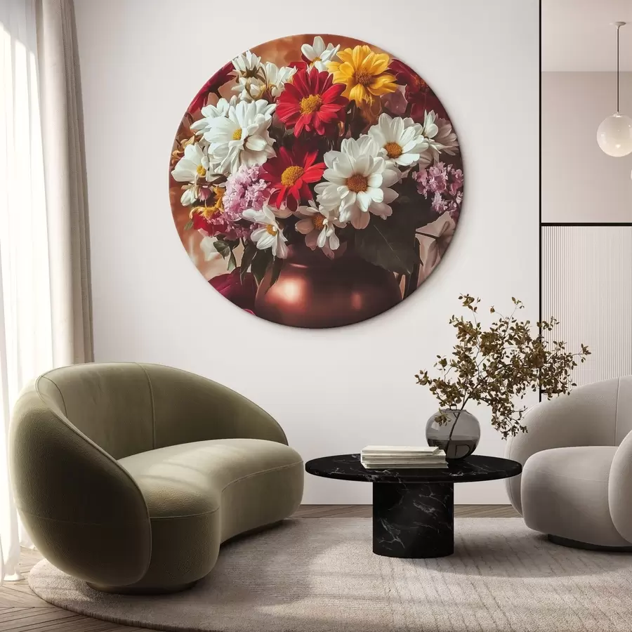 carta da parati Bouquet in vaso su sfondo beige nr. r43910