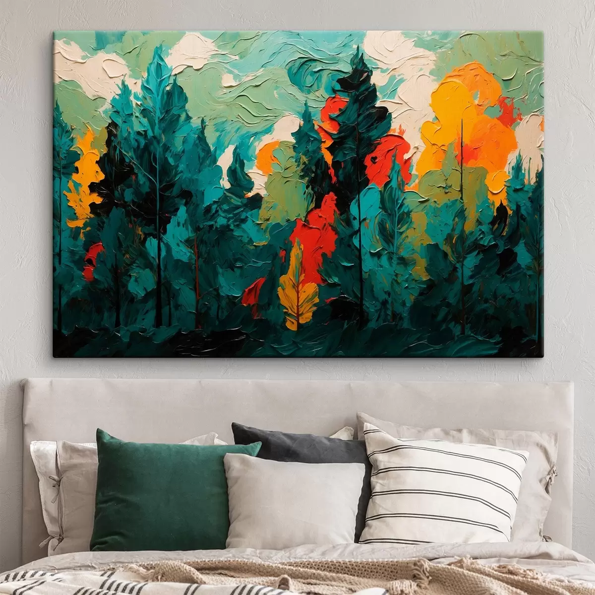 carta da parati Foresta nera in stile pittura ad olio nr. s43444