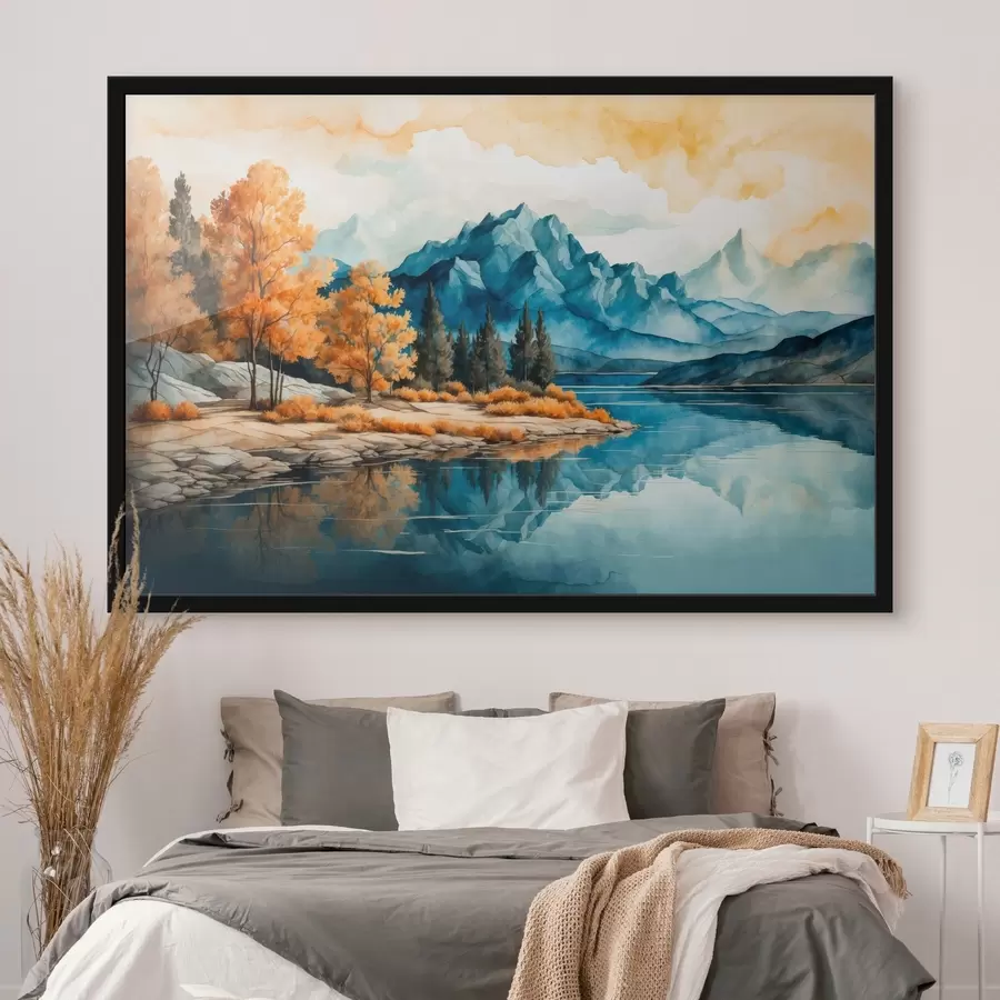 carta da parati Fiume che porta alle montagne nr. f43450