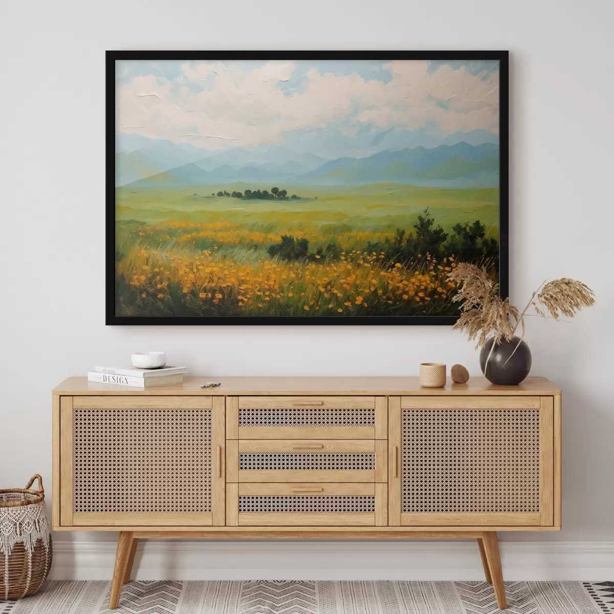 Poster Campo di fiori in stile pittura ad olio f43451