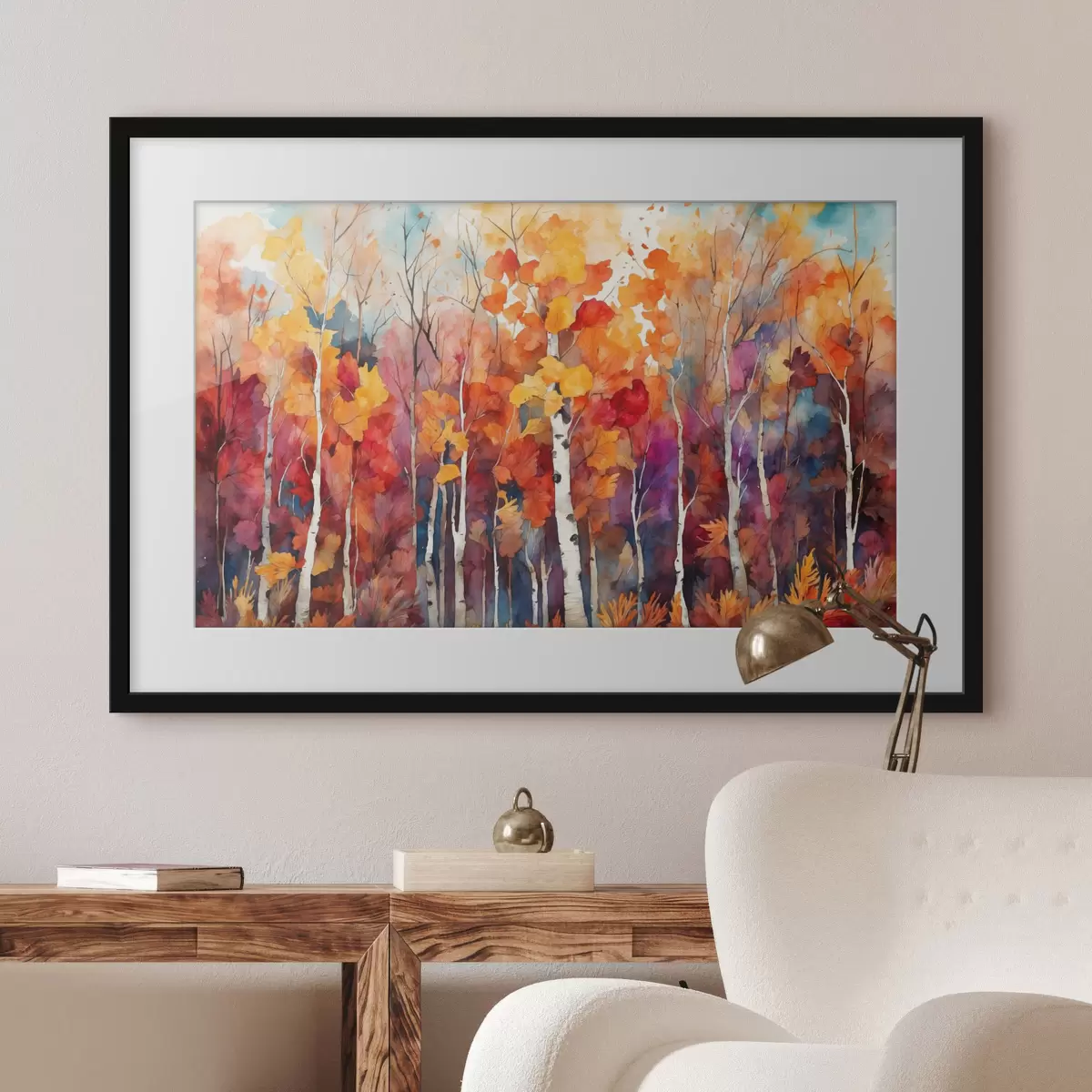 Poster Passeggiata tra betulle f43447