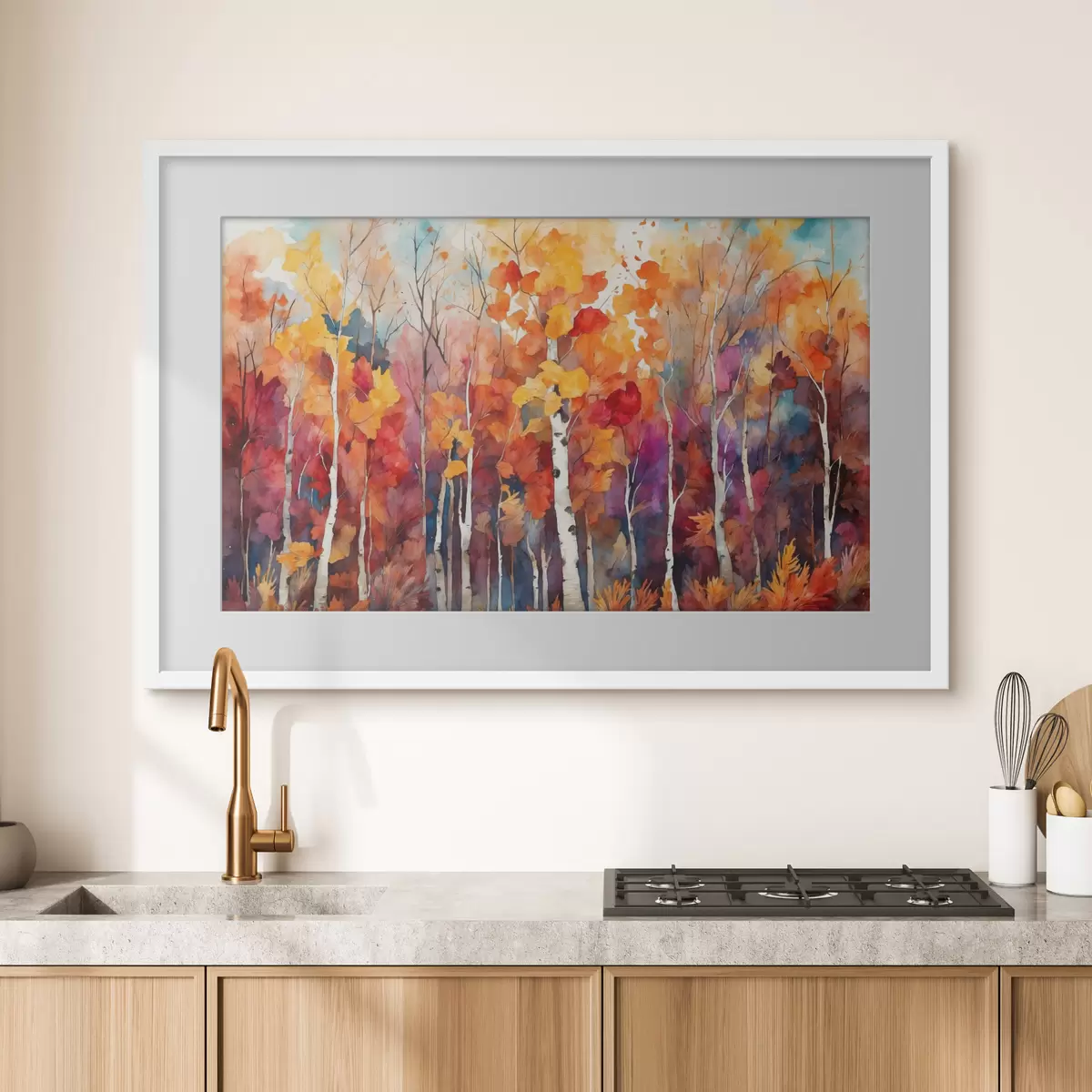 Poster Passeggiata tra betulle f43447