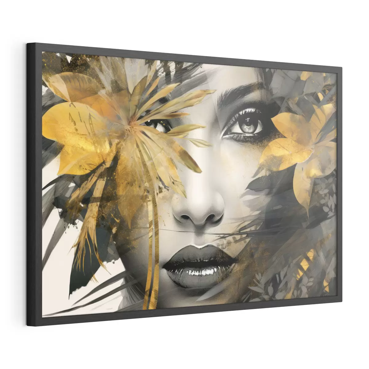 Poster Volto di ragazza in stile dipinto a mano f43469