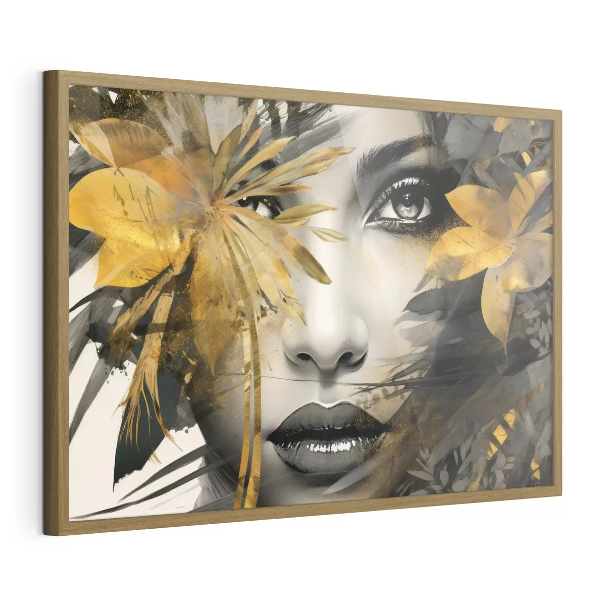 Poster Volto di ragazza in stile dipinto a mano f43469