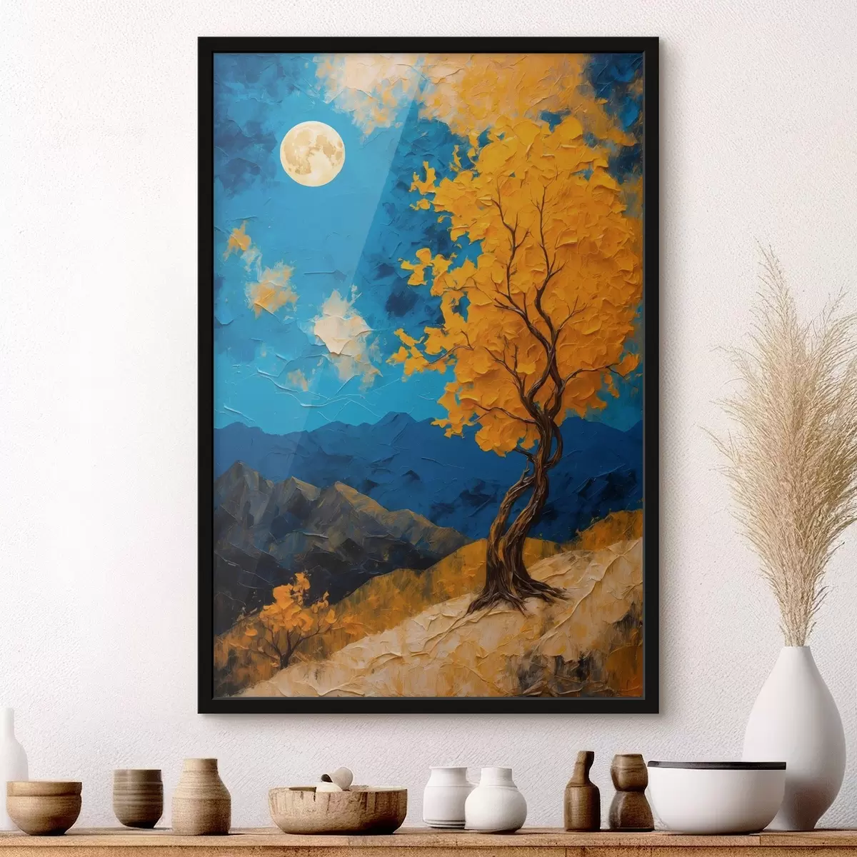 Poster Albero sulla montagna f43461