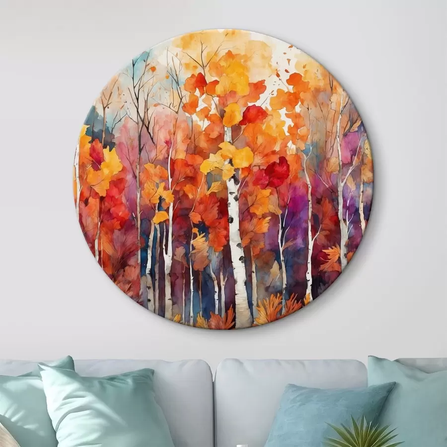 carta da parati Bosco di betulle in stile pittura ad acquerello nr. r43447