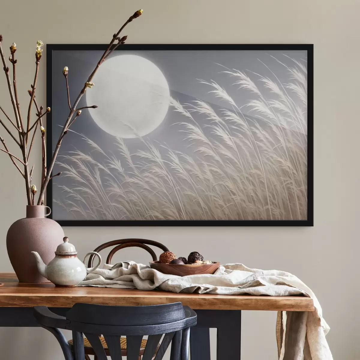 Poster Luna grande e piante f43218