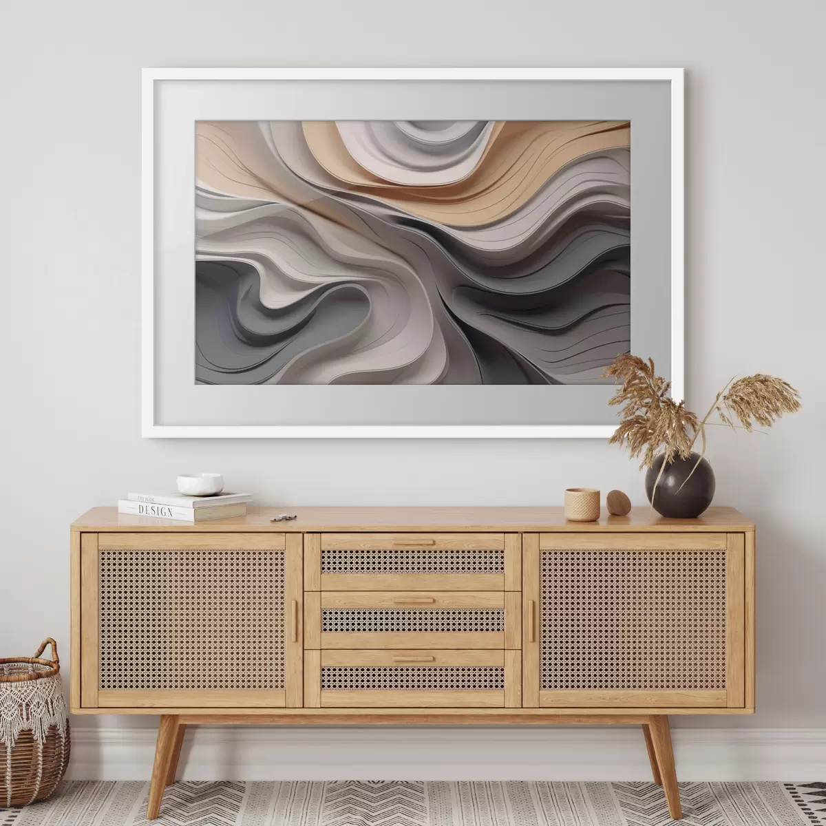 Poster Elegante astrazione di onde f43234