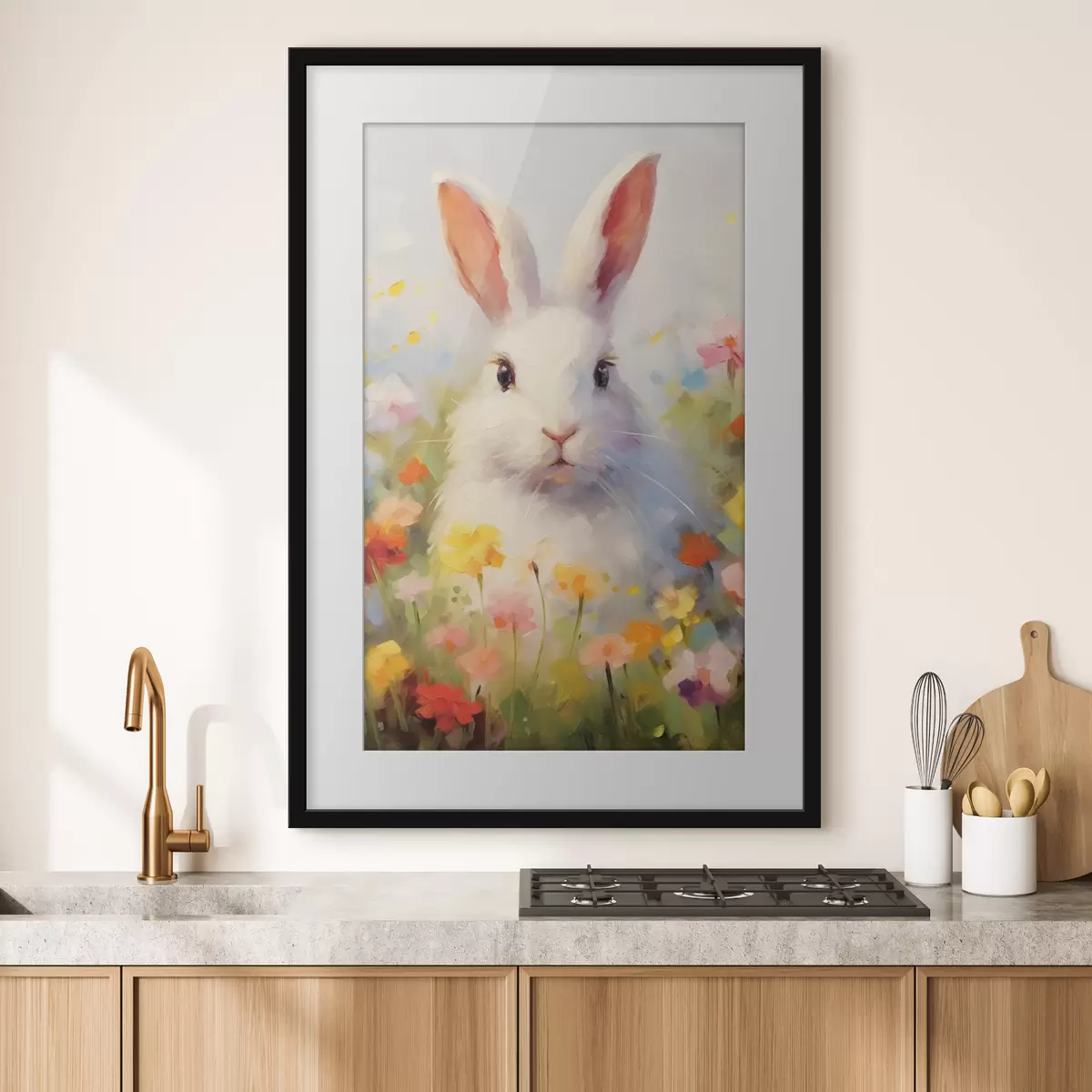 Poster Coniglio bianco f43239