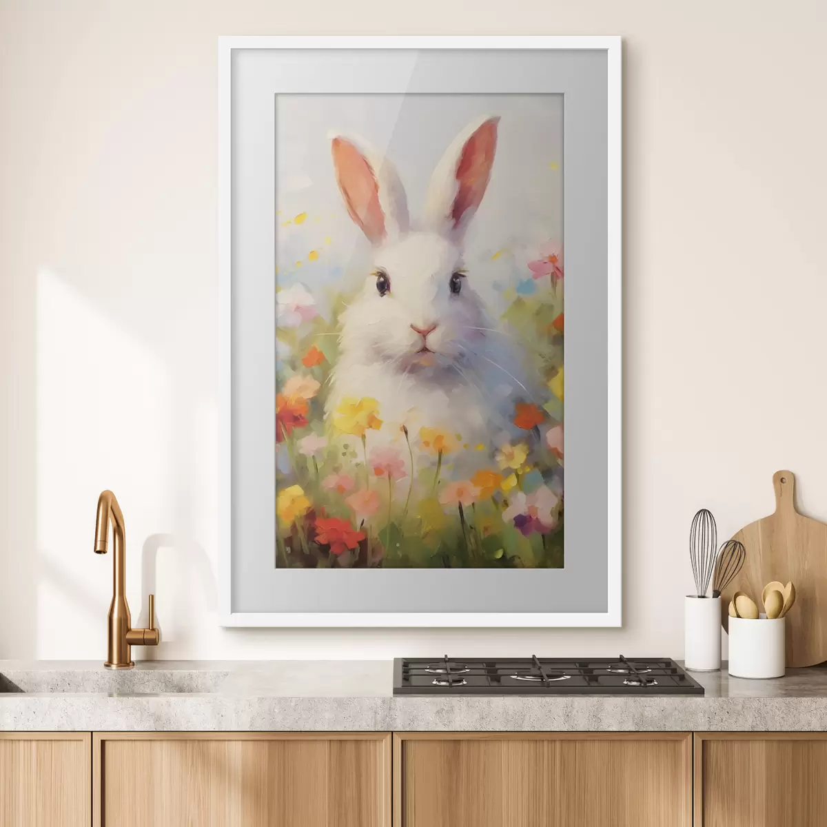 Poster Coniglio bianco f43239