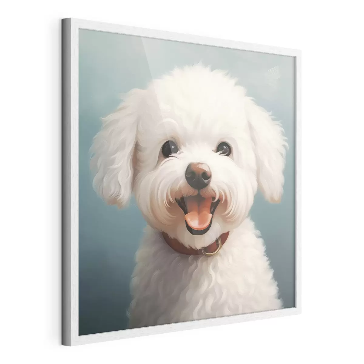 Poster Allegro cane bianco f43935