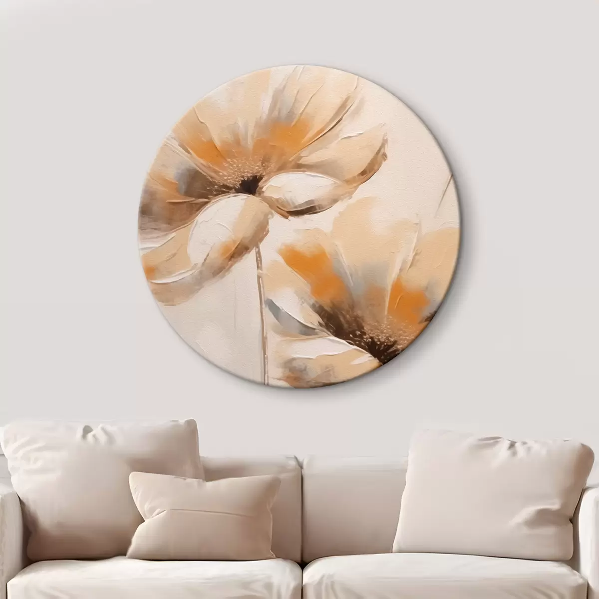 Quadri rotondi Fiori eleganti r43235