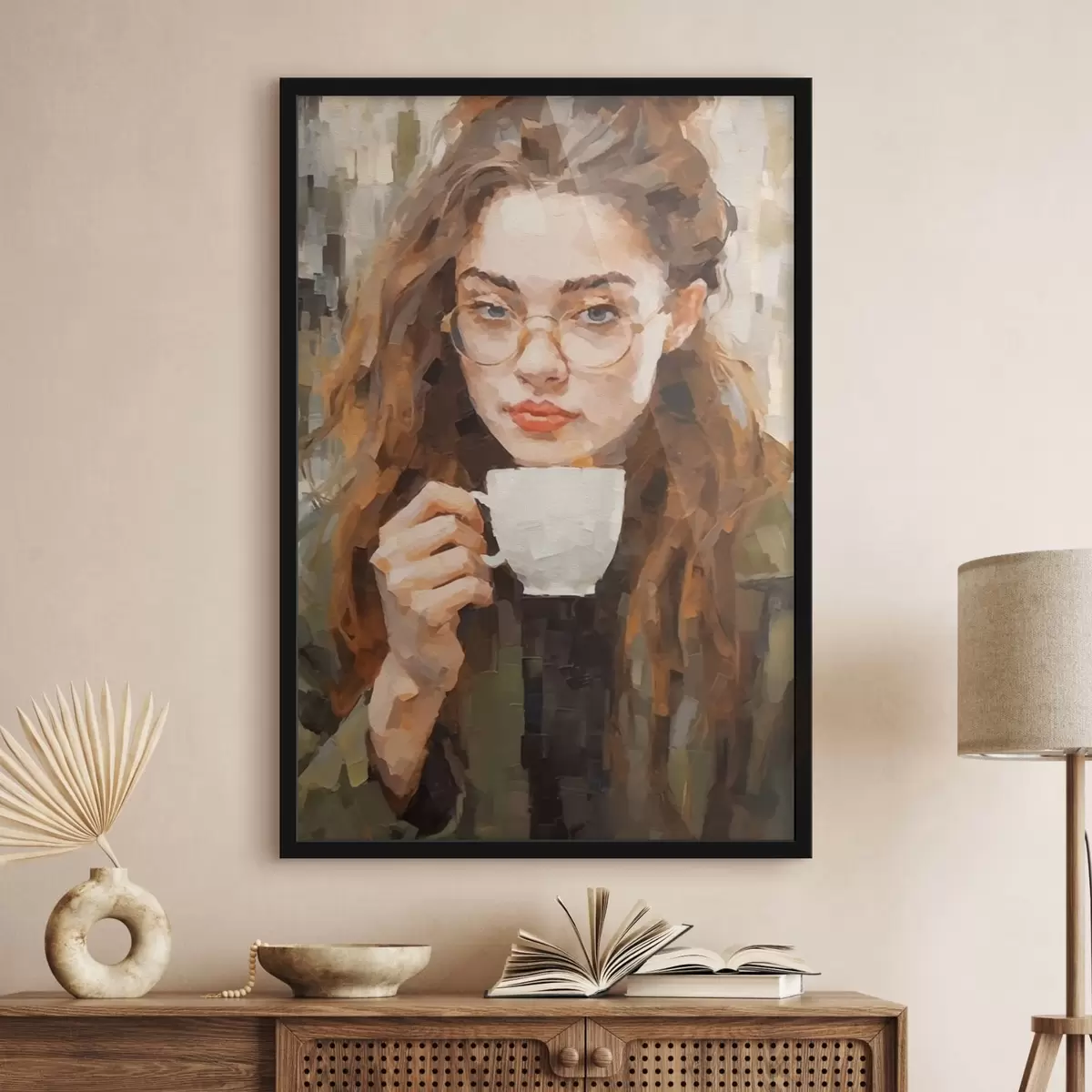 Poster Ragazza con una tazza di caffè f43927